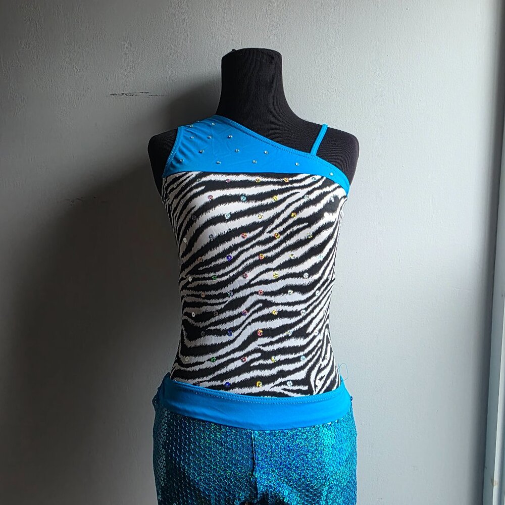 Zebra print dance costume